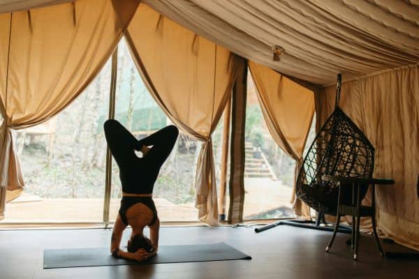 yoga- garten-rundzelt