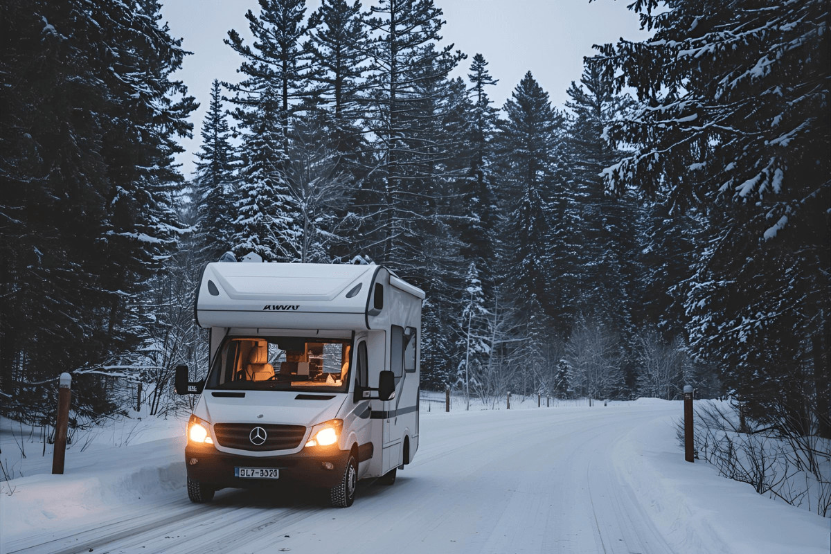 winter camping Wohnmobil