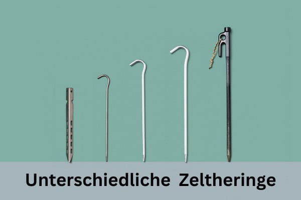 unterschiedliche zeltheringe