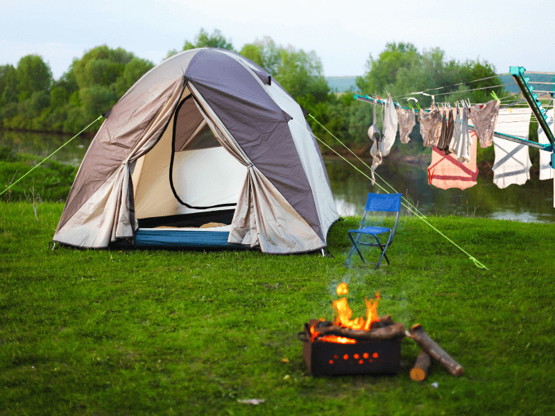 wäschespinne camping