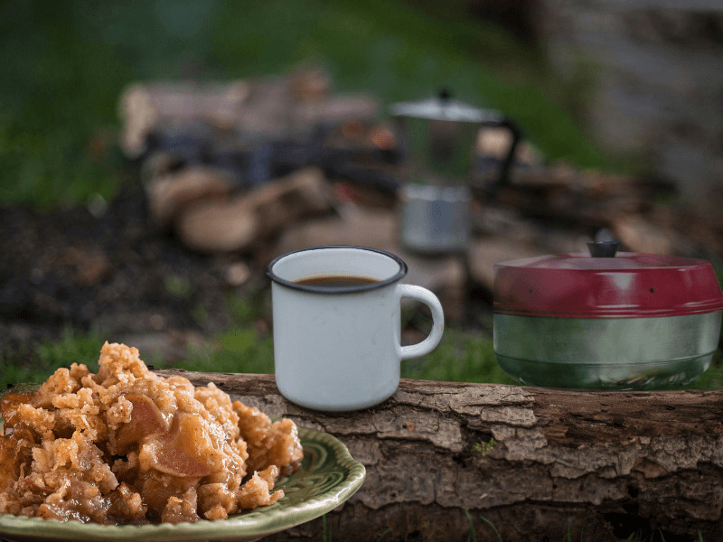 crumble beim camping