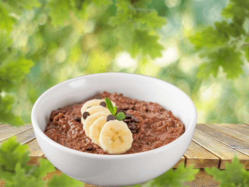banane schokoladen porrige