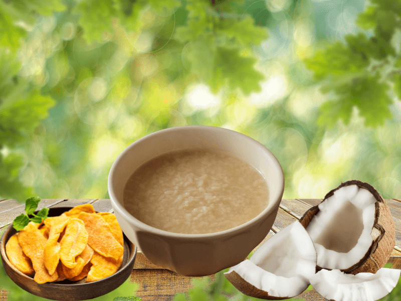 mango kokos porridge