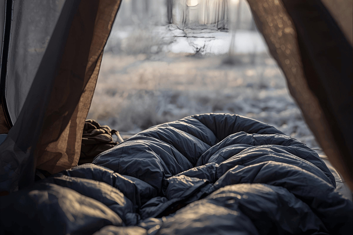 schlafsackmit raureif