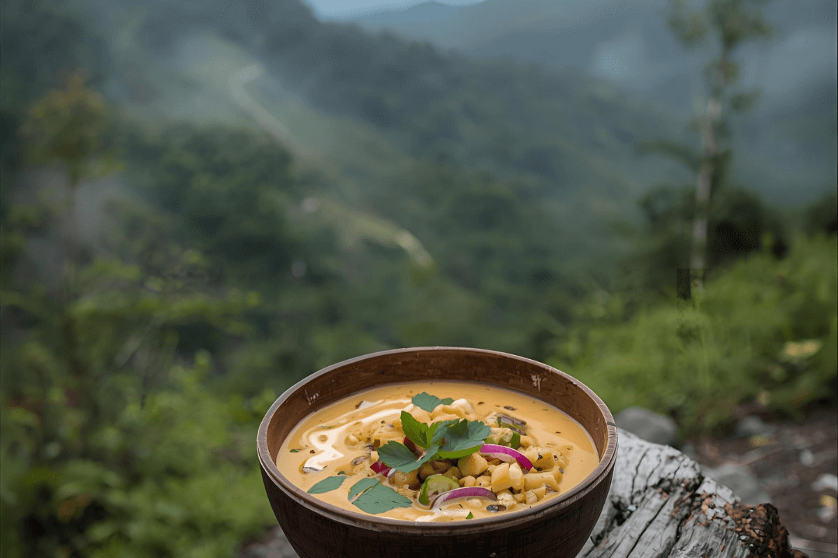 Linsen-Kokos-Curry mit Reis