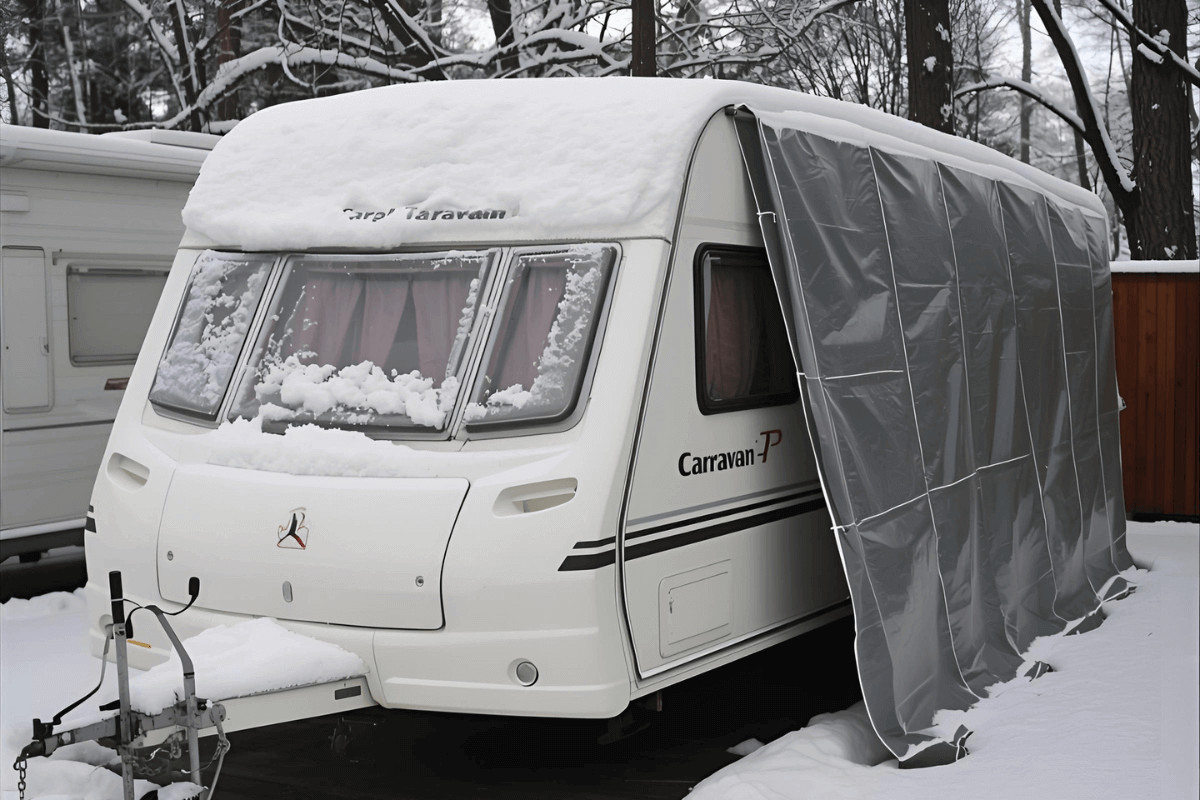 wohnwagen eingwintert